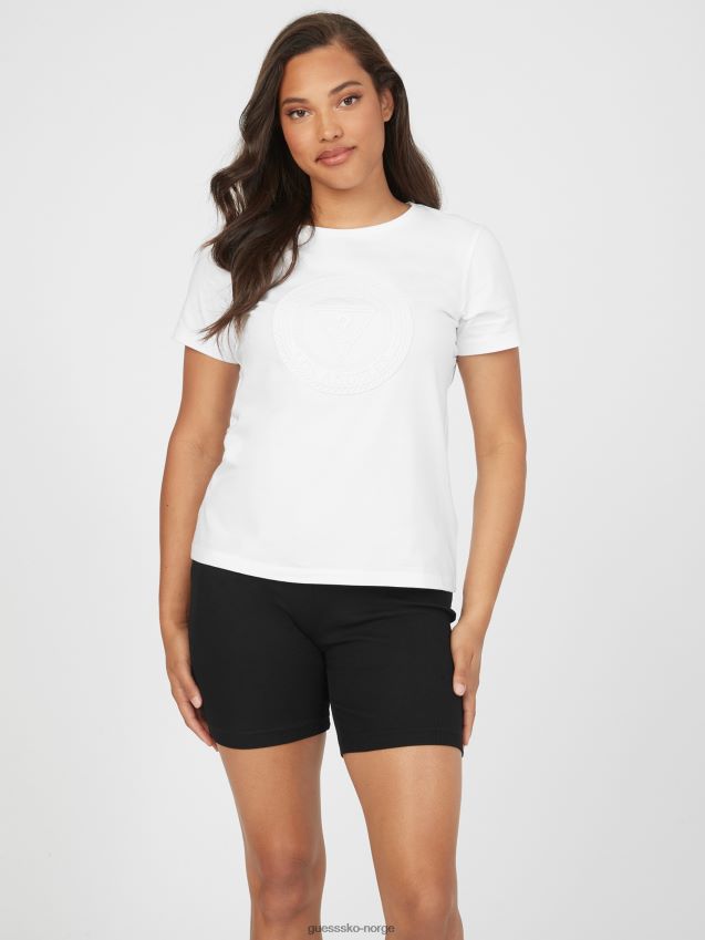 Guess ren hvit bria logo t-skjorte Ren hvit kvinner F0LJ807336