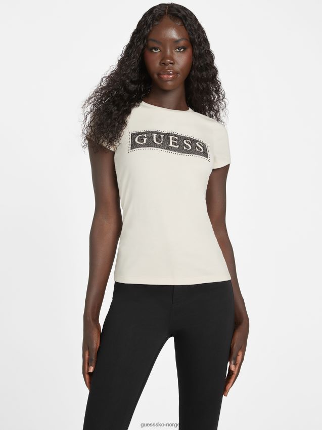 Guess stål paljett og rhinestone tee perle østers perle østers kvinner F0LJ807320