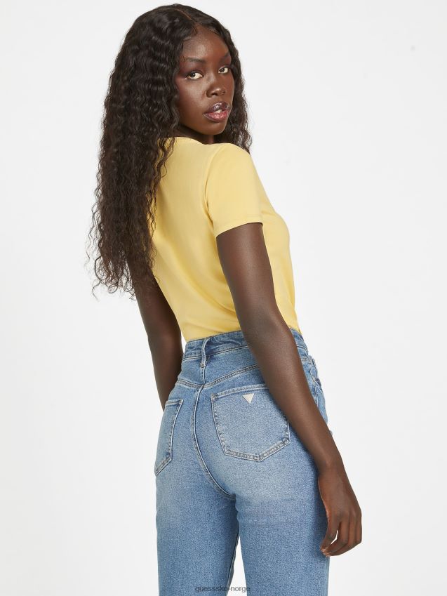 Guess støvete soloppgang jill rhinestone logo-t-skjorte støvete soloppgang kvinner F0LJ807249