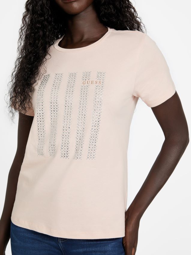 Guess vapor rose eco felix bling t-skjorte damp steg kvinner F0LJ807389