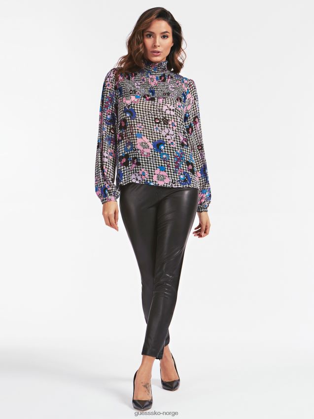 Guess all over print bluse floral fantasy blomsterfantasi kvinner F0LJ806705