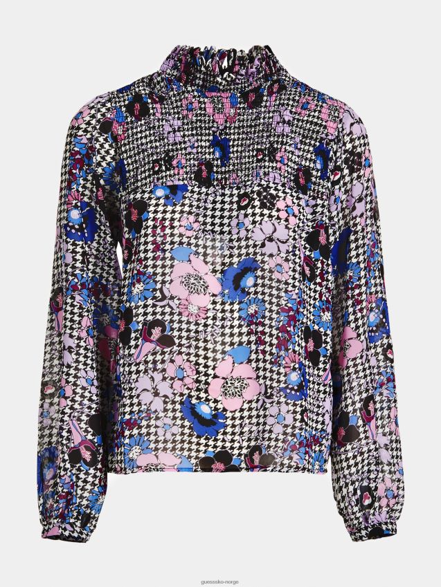 Guess all over print bluse floral fantasy blomsterfantasi kvinner F0LJ806705