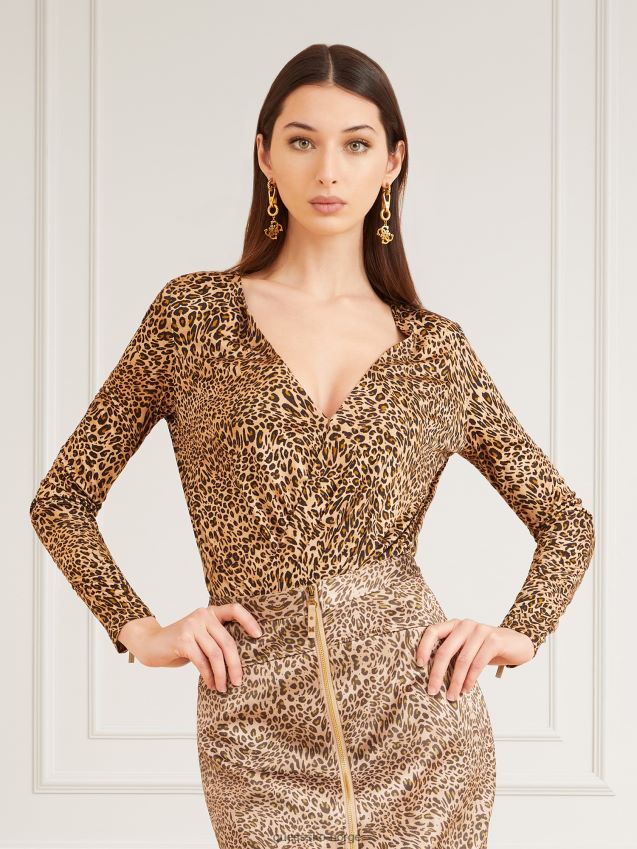 Guess animalier marciano animalier trykk kropp dyrere kvinner F0LJ805950