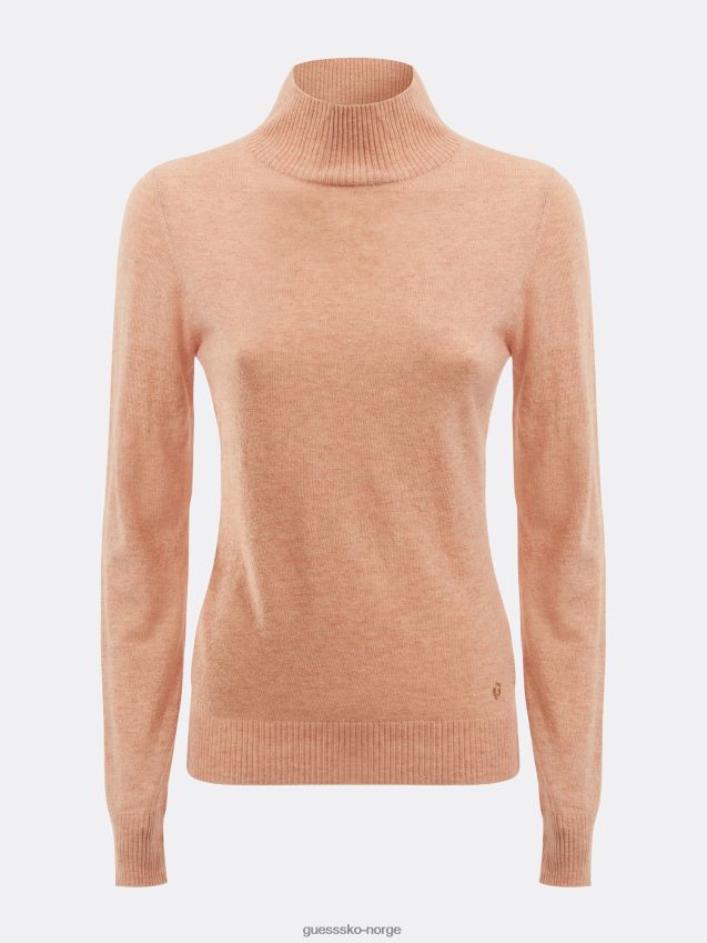 Guess beige cachemere blanding genser med skilpadde hals beige kvinner F0LJ806431
