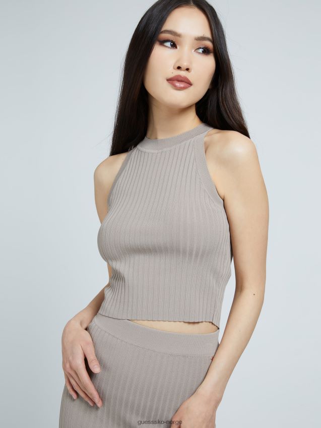 Guess beige crop genser topp beige kvinner F0LJ806036