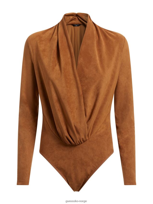 Guess beige marciano body i semsket skinn beige kvinner F0LJ802808