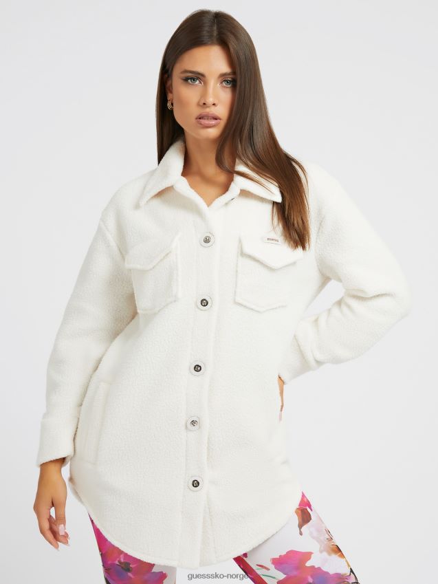 Guess brun skjortekjole i fuskepels brun kvinner F0LJ804894