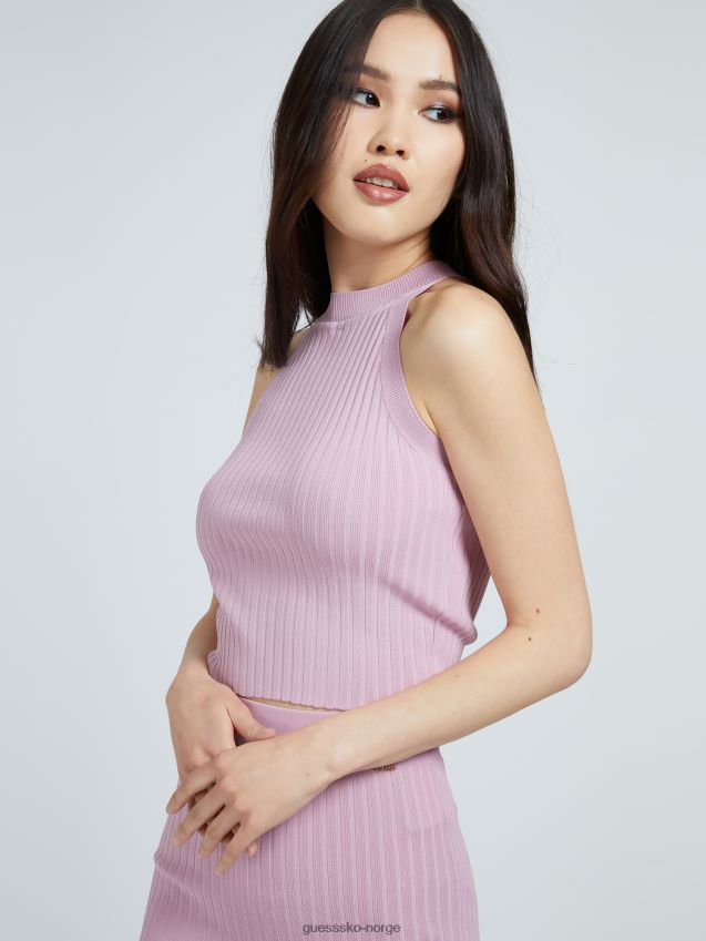 Guess crop genser topp rosa rosa kvinner F0LJ805924