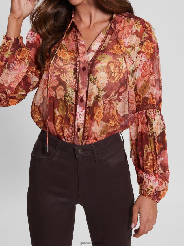 Guess eco josette topp digital billedvev print ma digital billedvev print ma kvinner F0LJ809192