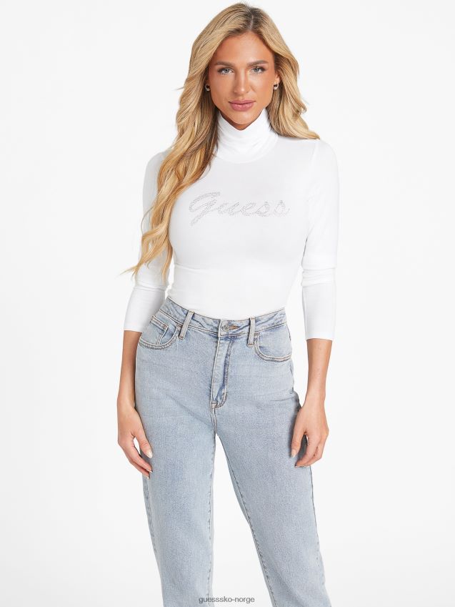 Guess eco lorna topp ekte hvit ekte hvit kvinner F0LJ807100