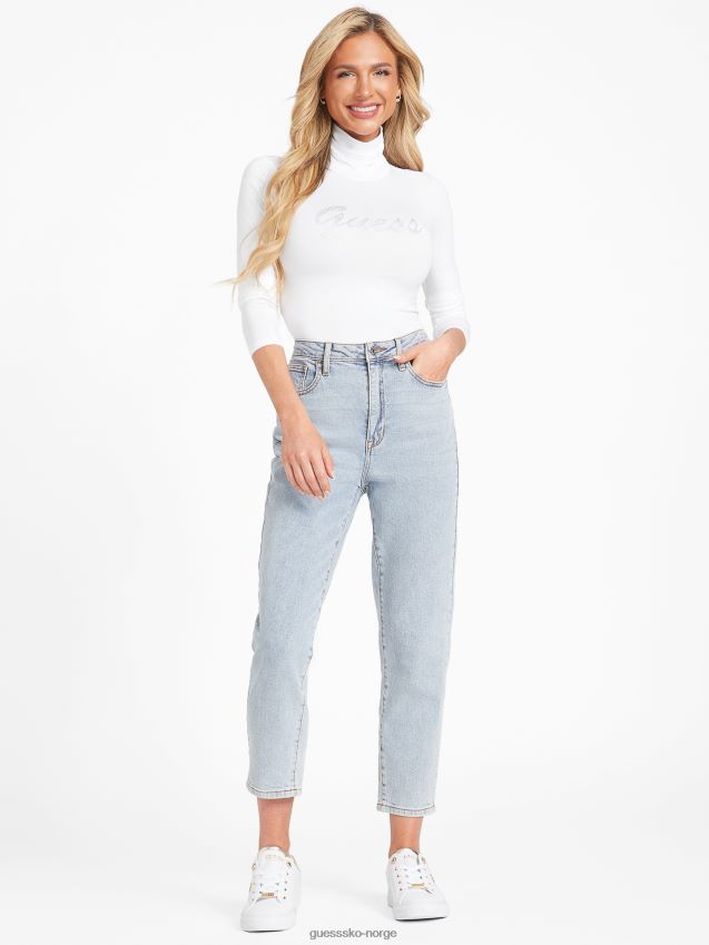 Guess eco lorna topp ekte hvit ekte hvit kvinner F0LJ807100