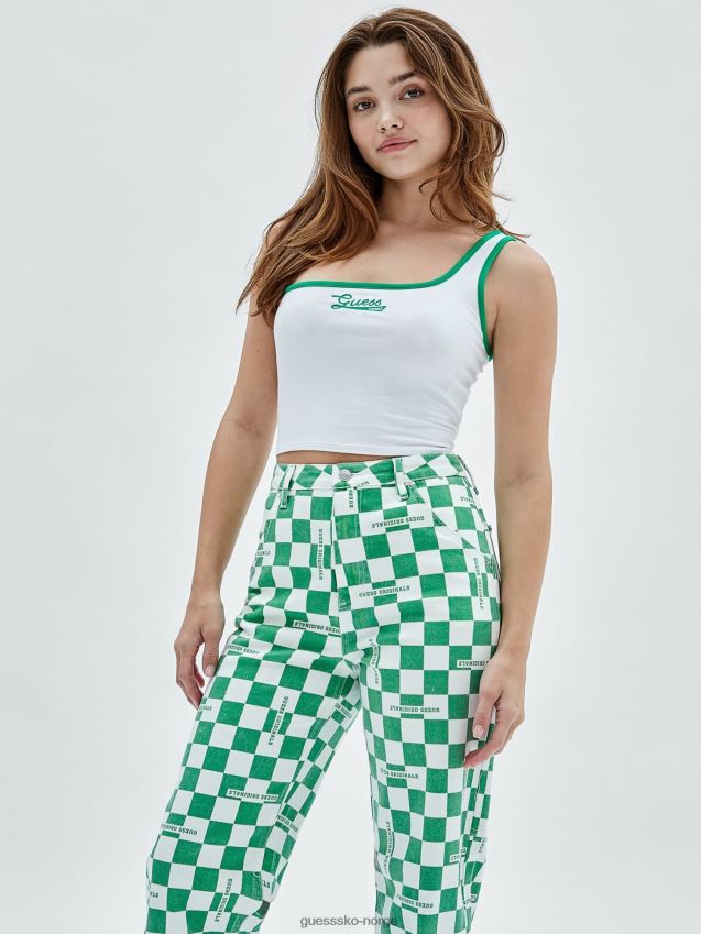 Guess en skulder tank topp hvit hvit kvinner F0LJ802922