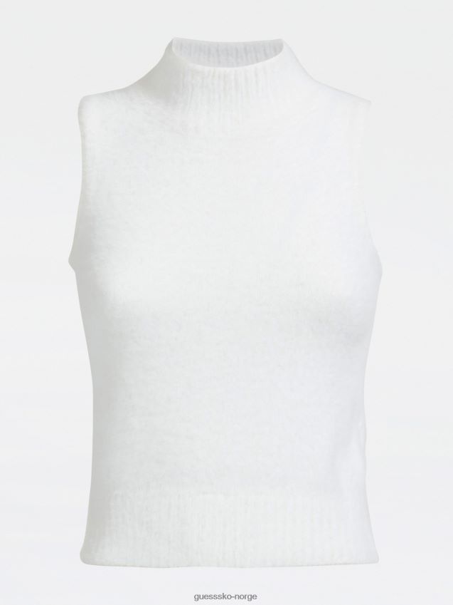 Guess ermeløs genser med turtelhals hvit hvit kvinner F0LJ805859