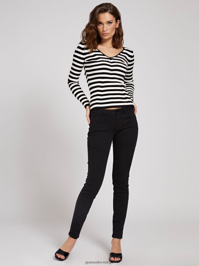 Guess flerfarget genser i viskoseblanding flerfarget mønster kvinner F0LJ806465