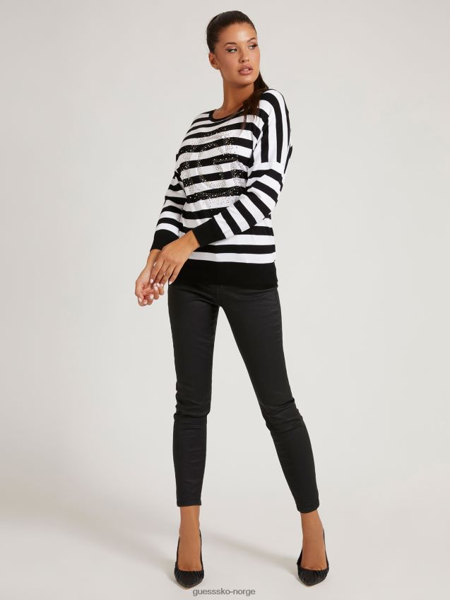 Guess flerfarget mønster g logo broderi genser flerfarget mønster kvinner F0LJ806448