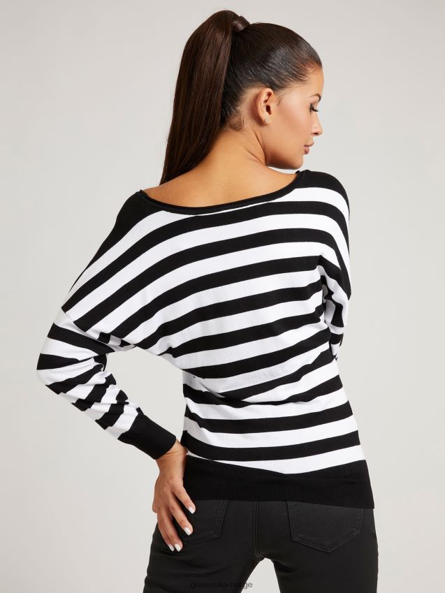 Guess flerfarget mønster g logo broderi genser flerfarget mønster kvinner F0LJ806448