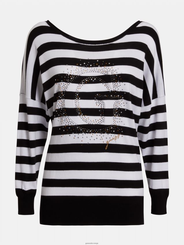 Guess flerfarget mønster g logo broderi genser flerfarget mønster kvinner F0LJ806448
