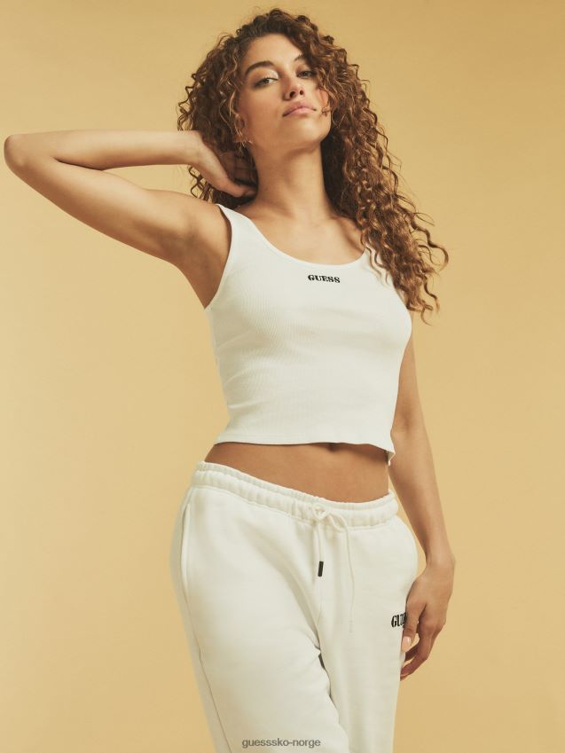 Guess front logo topp hvit hvit kvinner F0LJ805930