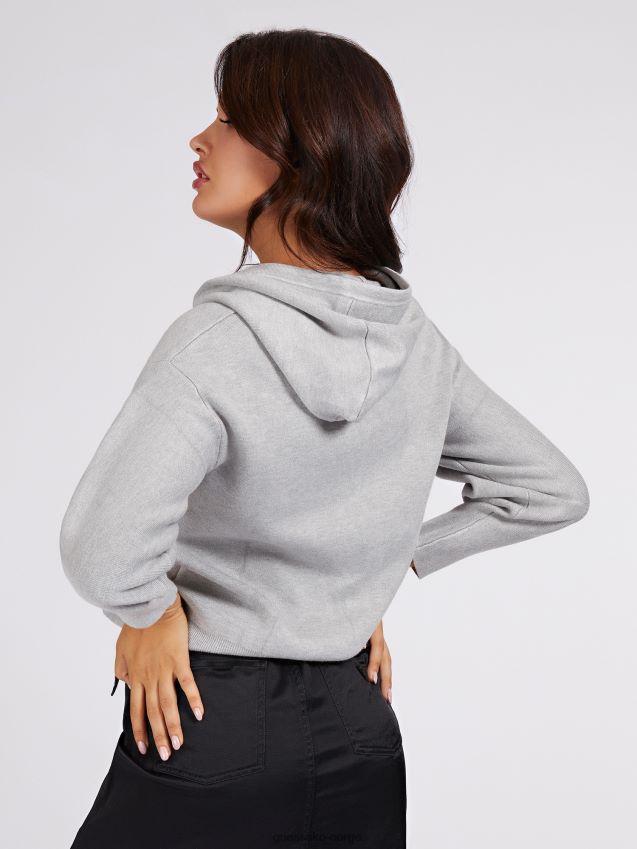 Guess grå genser med logo med flere hetter grå multi kvinner F0LJ805931