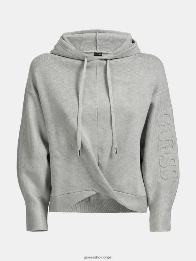 Guess grå genser med logo med flere hetter grå multi kvinner F0LJ805931