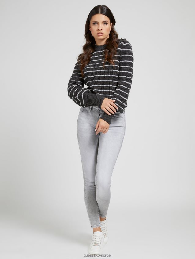 Guess grå multistripet genser i ullblanding grå multi kvinner F0LJ805962