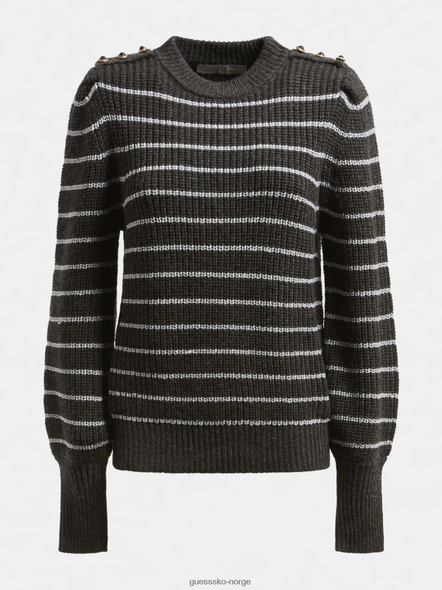 Guess grå multistripet genser i ullblanding grå multi kvinner F0LJ805962