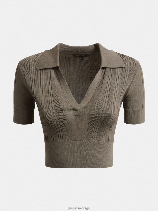 Guess grønn genser crop top grønn kvinner F0LJ805742