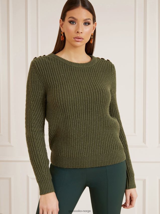 Guess grønn genser i marcianoullblanding grønn kvinner F0LJ805980