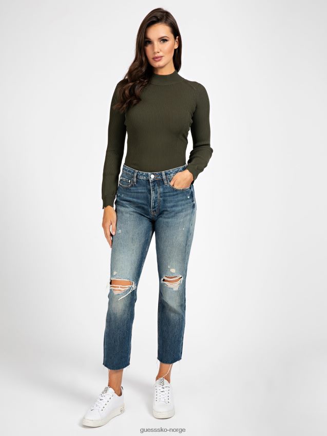 Guess grønn genser med turtelhals grønn kvinner F0LJ806259