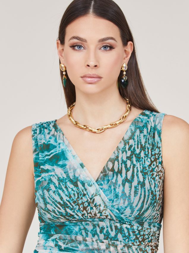 Guess grønn multi marciano all over print topp grønn multi kvinner F0LJ803175