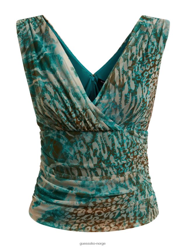 Guess grønn multi marciano all over print topp grønn multi kvinner F0LJ803175