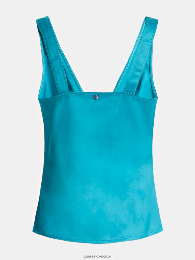 Guess grønn pois motiv tank topp grønn kvinner F0LJ806394