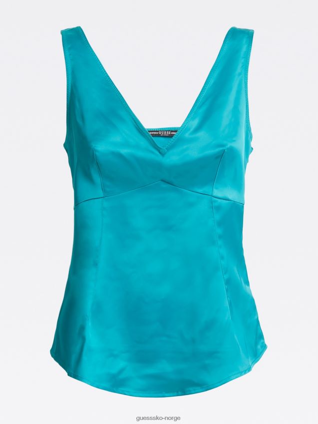 Guess grønn pois motiv tank topp grønn kvinner F0LJ806394