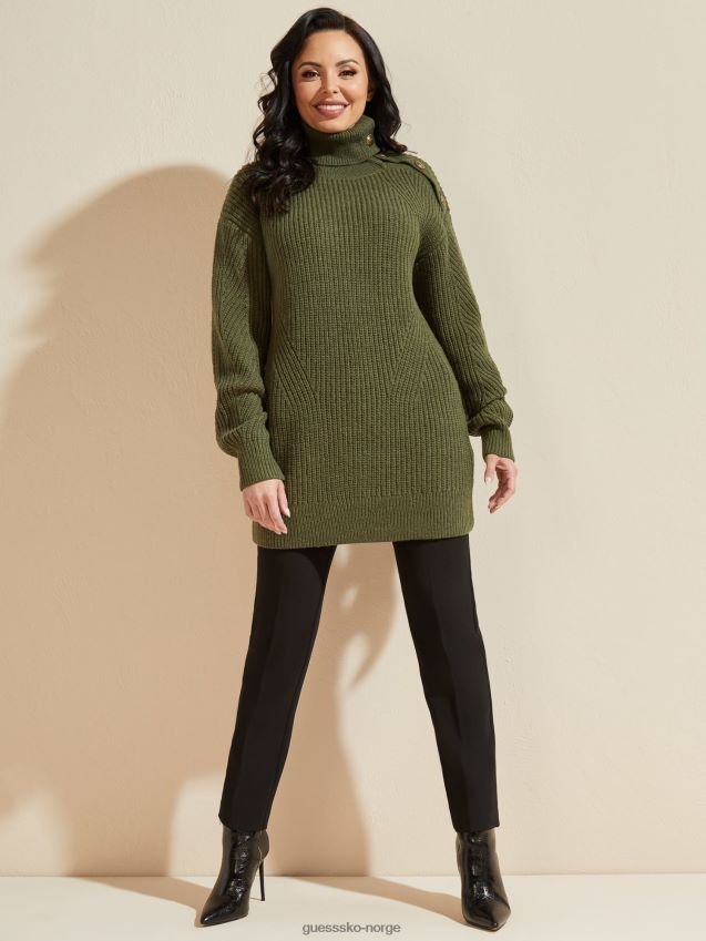 Guess grønne marciano knapper ullblanding genser grønn kvinner F0LJ806214