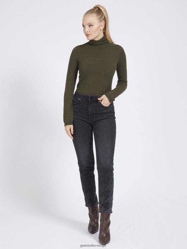 Guess høyhalset genser grønn grønn kvinner F0LJ805649