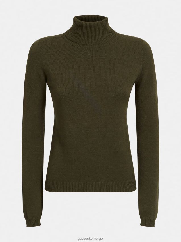 Guess høyhalset genser grønn grønn kvinner F0LJ805649