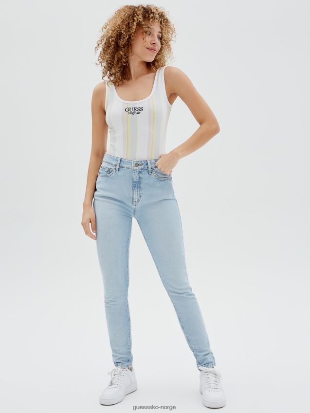 Guess hvit multi front logo stripet kropp hvit multi kvinner F0LJ803289