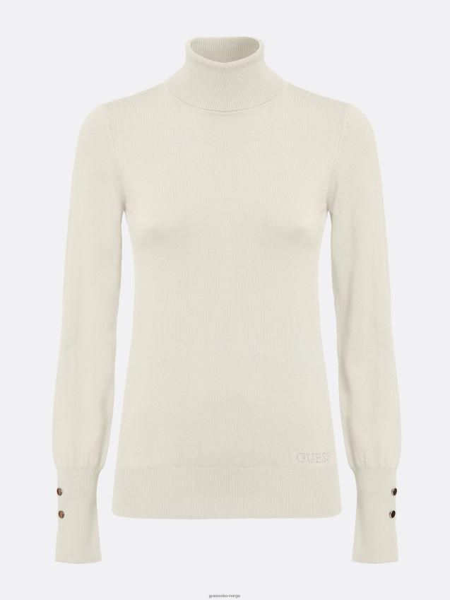 Guess hvit turtle neck genser ny trend hvit kvinner F0LJ806607