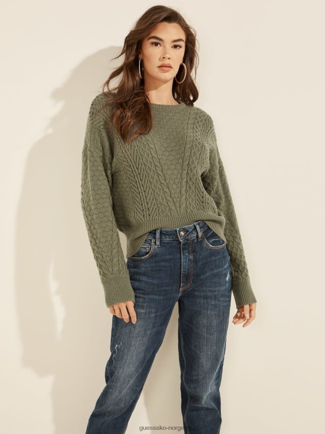 Guess kabler genser grønn grønn kvinner F0LJ806641