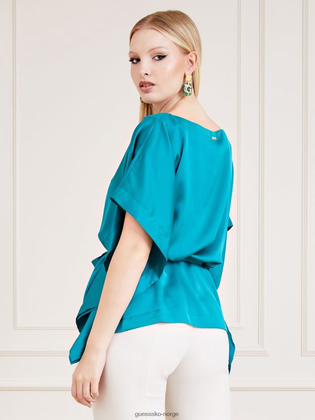 Guess mørk grønn marciano belte topp mørk grønn kvinner F0LJ803615