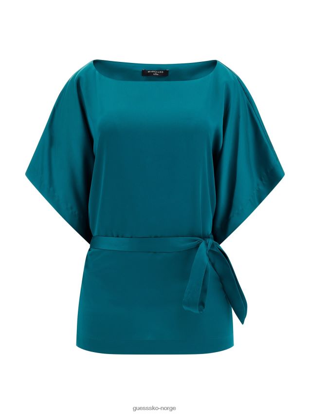 Guess mørk grønn marciano belte topp mørk grønn kvinner F0LJ803615