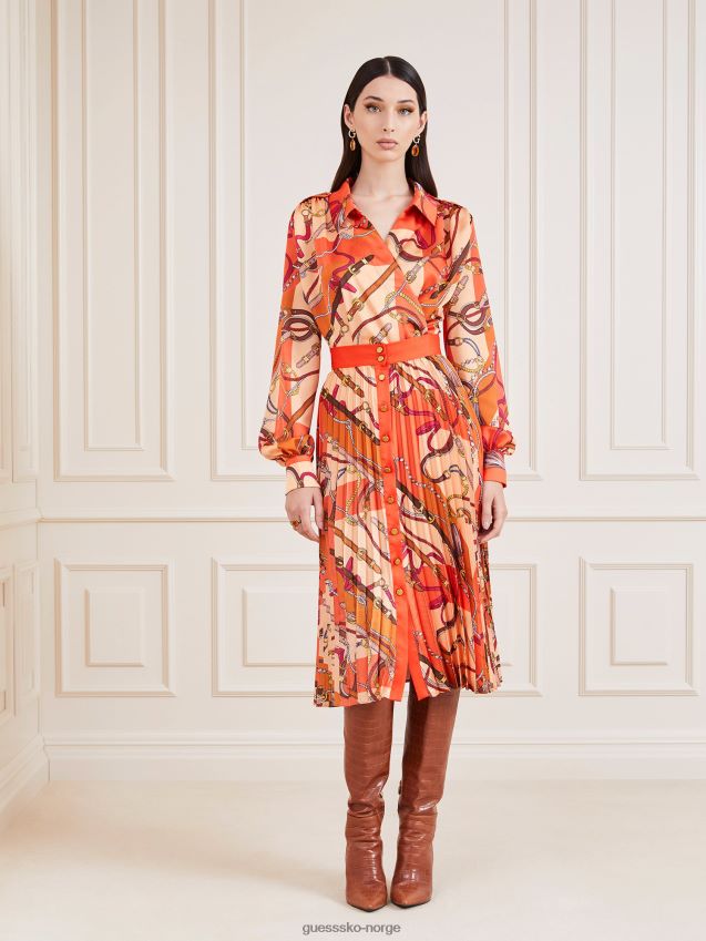 Guess marciano all over print body nyanser av oransje nyanser av oransje kvinner F0LJ806766