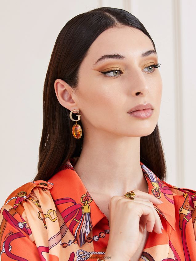 Guess marciano all over print body nyanser av oransje nyanser av oransje kvinner F0LJ806766