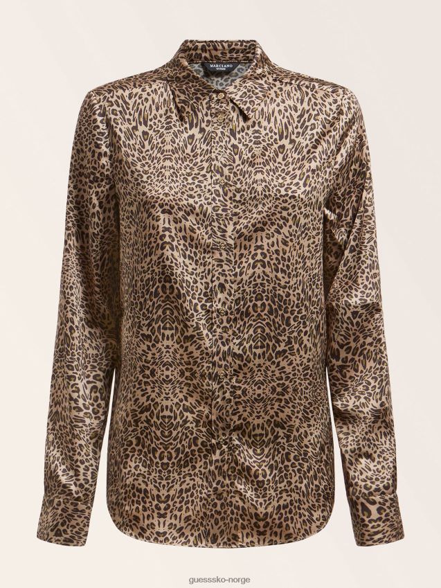 Guess marciano all over print skjorte animalier dyrere kvinner F0LJ806729