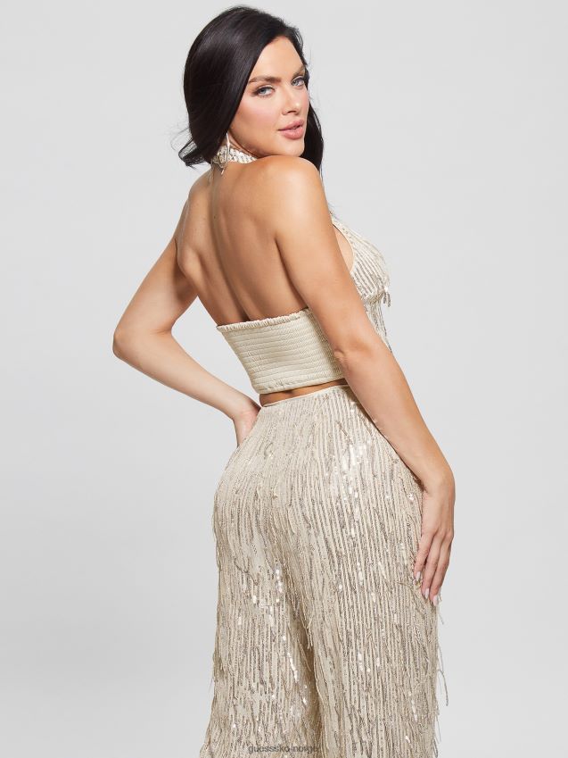 Guess mia paljett topp off white multi off white multi kvinner F0LJ809357