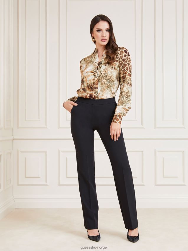 Guess multibeige skjorte med marciano animalier trykk multi beige kvinner F0LJ806563