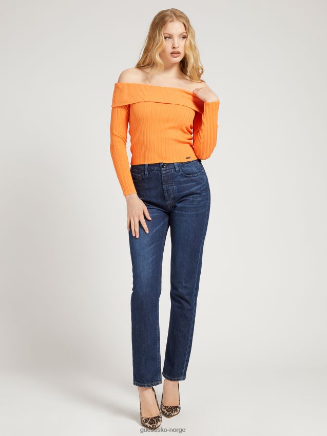 Guess oransje off-shoulder genser oransje kvinner F0LJ806417