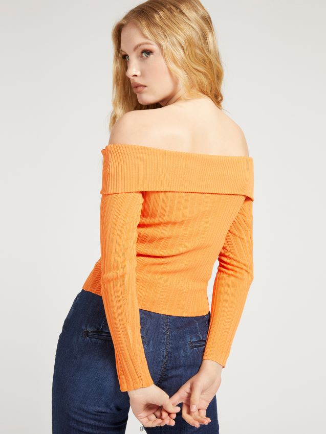 Guess oransje off-shoulder genser oransje kvinner F0LJ806417