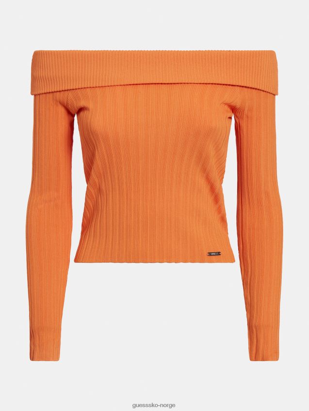 Guess oransje off-shoulder genser oransje kvinner F0LJ806417
