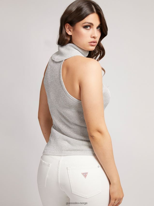 Guess ren genser i sølv gylden effekt sølv kvinner F0LJ805856